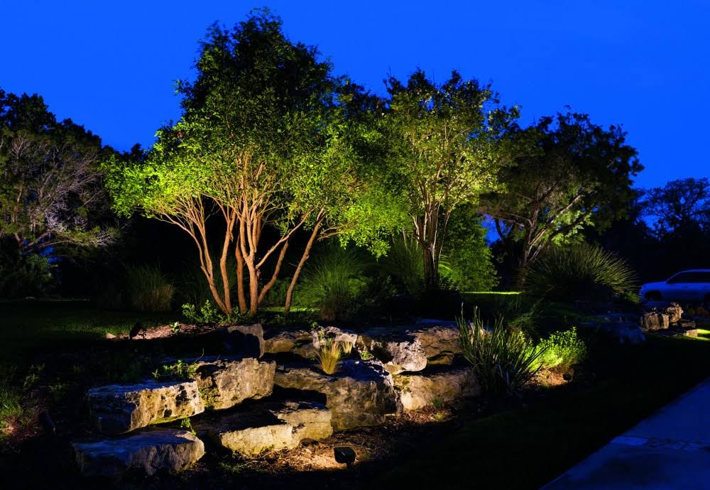 Textured Black Landscape Light Y8512