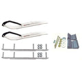 White XT Snowmobile Skis with 9 inch Shaper Bars Complete Kit N2171