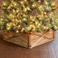 Brown Wooden Christmas Tree Collar C925