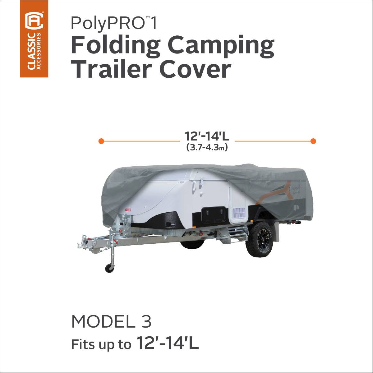 Gray Folding Camping Trailer Cover F33641