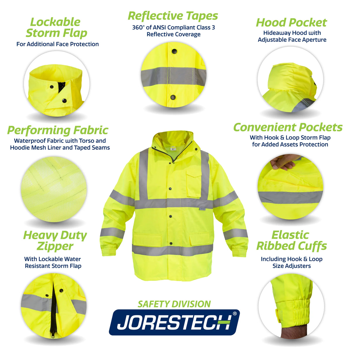 Hi-Vis Safety Rain Jacket N797