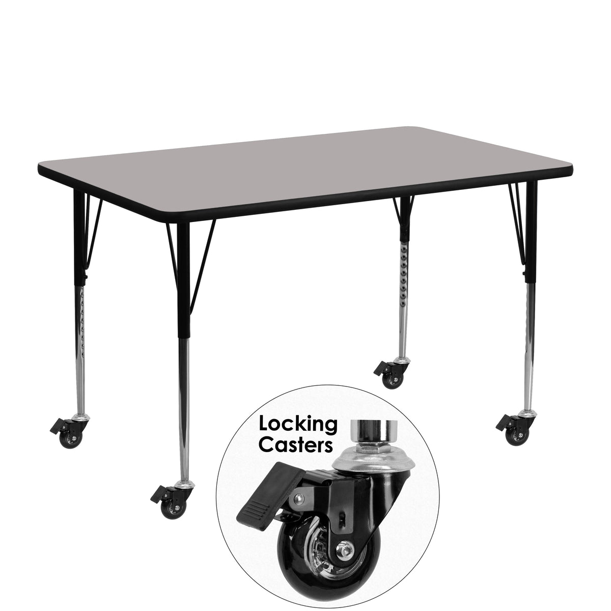 Grey Rectangular Activity Table T483