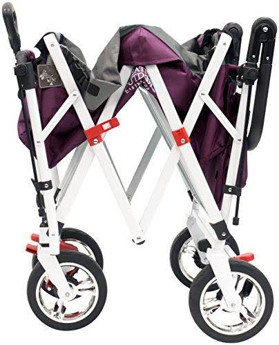 Magenta Push-Pull Folding Wagon with Canopy P930906