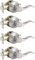 Satin Nickel Passage Handleset Lever Handle, 3 Pack G9249
