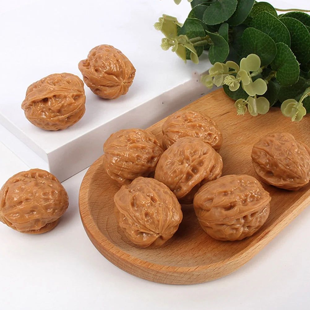 Faux Walnut Photo Prop 12 Pcs Miniature Doll House Artificial Home Decor Ornament W39863