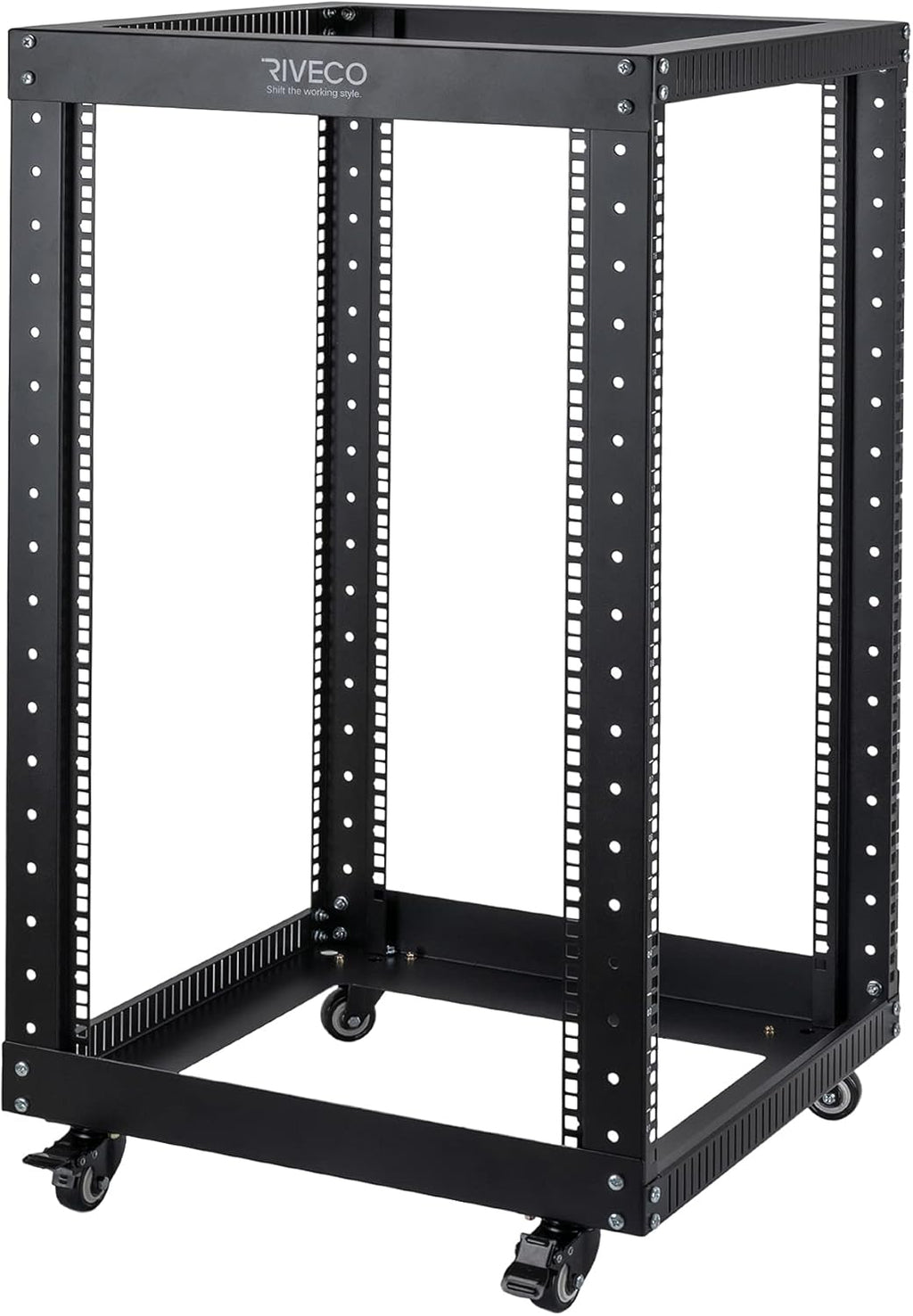 Black 18U Open Frame 19-inch Server Rack E15898