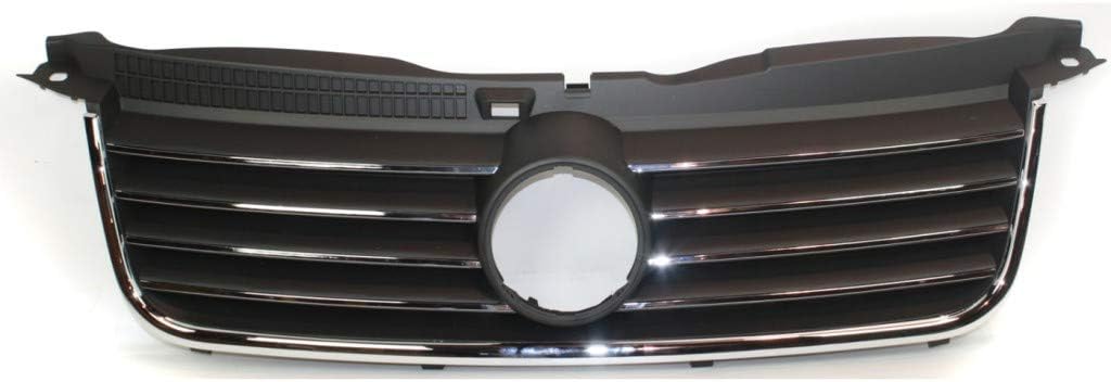 Black Shell & Insert Grille Assembly with Chrome Molding Z346839