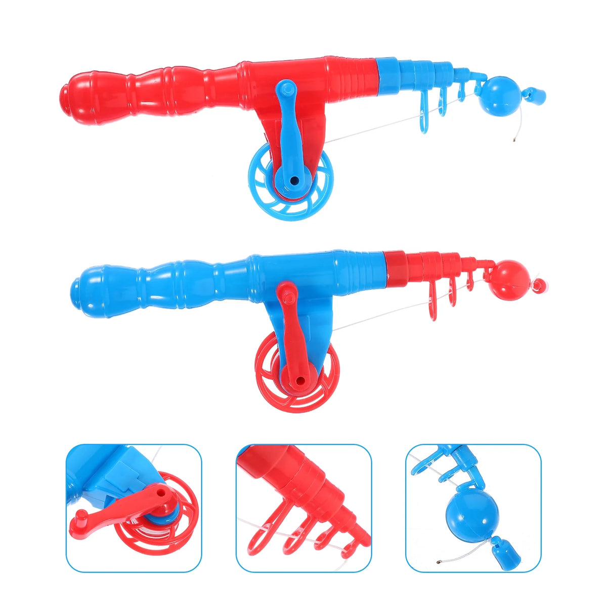 4Pcs Plastic Magnetic Fishing Rod Toys C494151