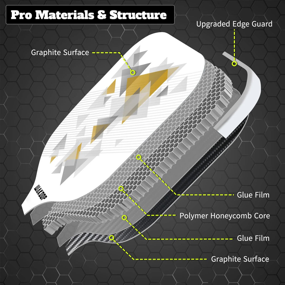 Composite Pickleball Paddle with Cover H607104