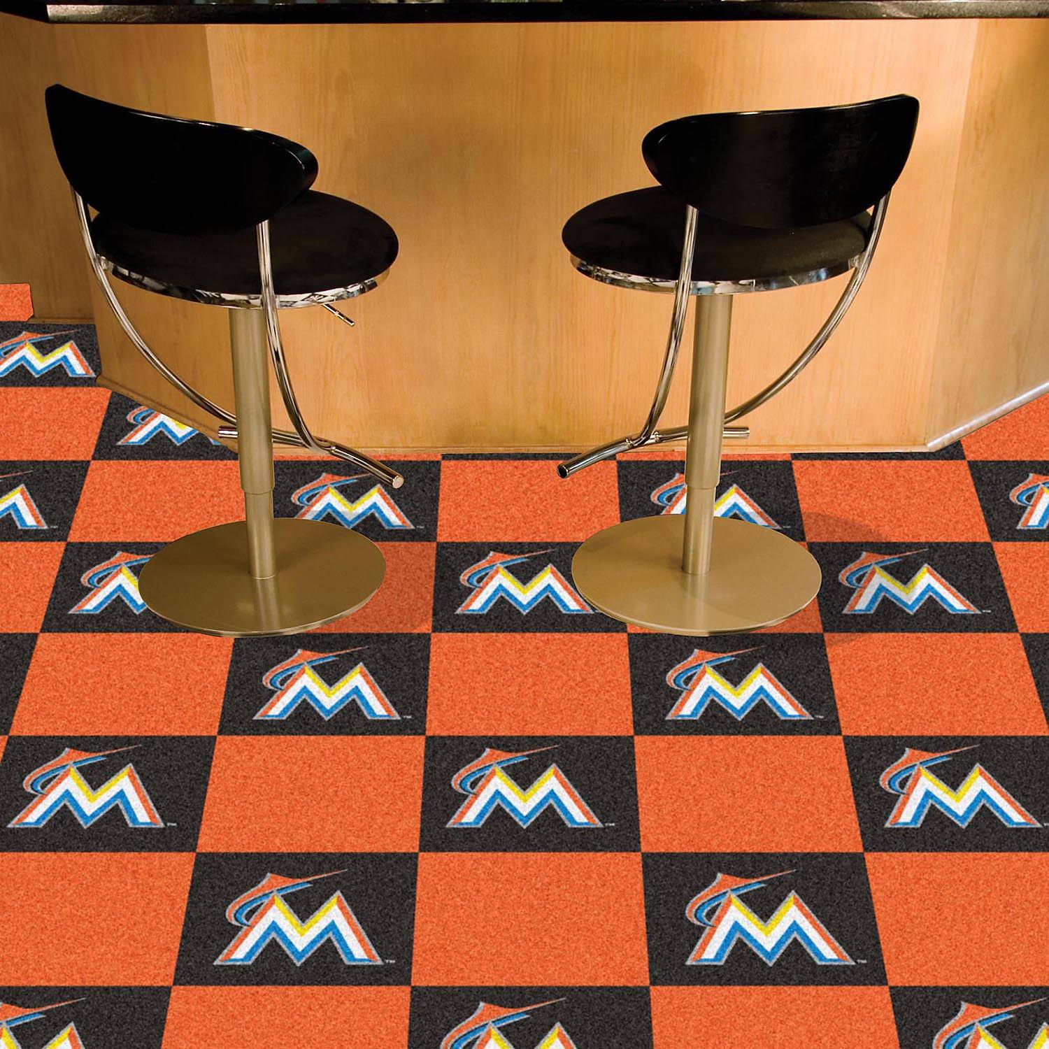 Miami Marlins Carpet Tiles F242368