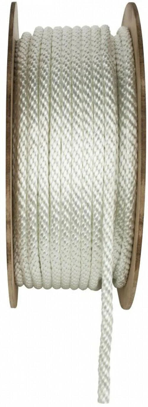 1/2 in. x 300 ft. Solid Braid Nylon Rope, White U3853