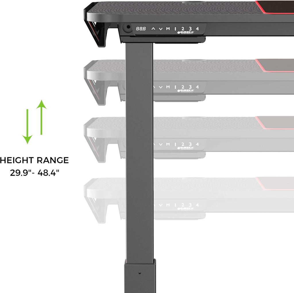61" Dual Motor Electric Height Adjustable L Shaped Standing Desk with Mouse Pad N6201