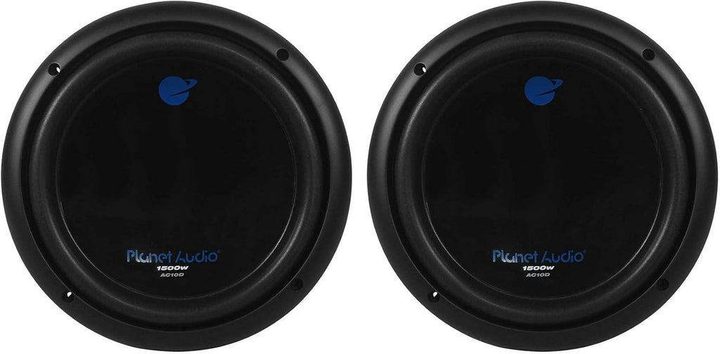 10 Inch 3000 Watt 4 Ohm Dual Voice Coil Car Audio Subwoofers, Black, Pair B83250