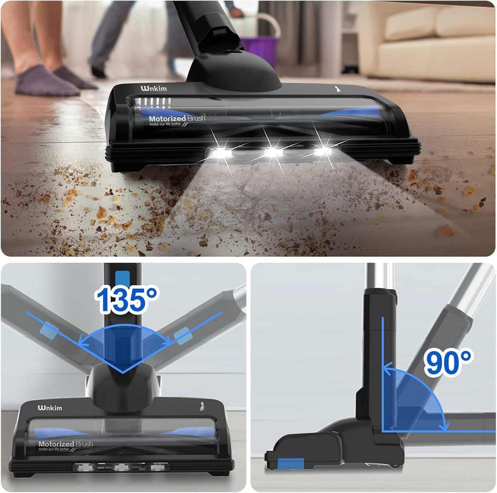 Cordless Stick Vacuum Cleaner with 23Kpa 200W Brushless Motor, 3 Suction Mode, 2200mAh Rechargeable Battery, 6-in-1 Lightweight Y58910