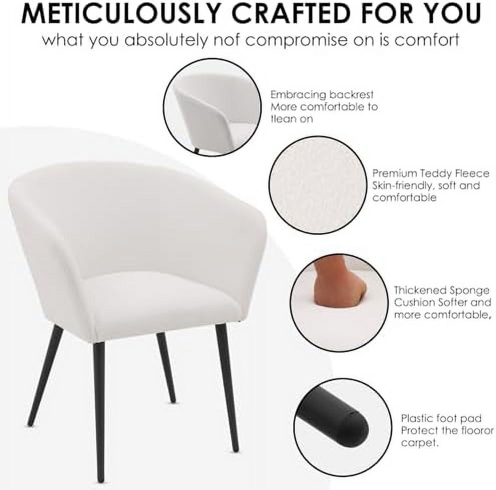Sherpa Teddy Fleece Accent Wingback Armchair A2391