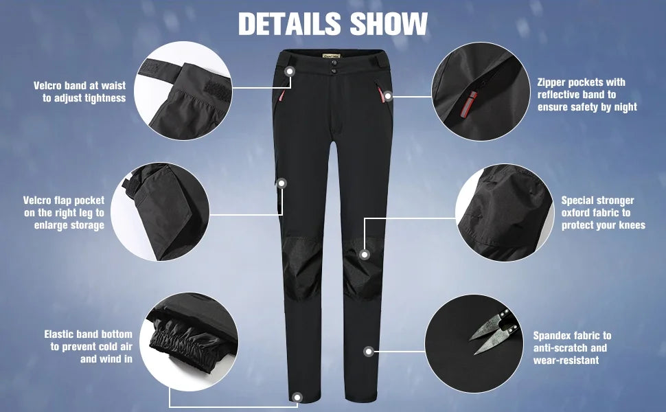 Waterproof Insulated Cargo Ski Pants J1015
