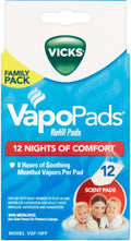 12 ea Vicks Vapo Pad Scent Pads C521754