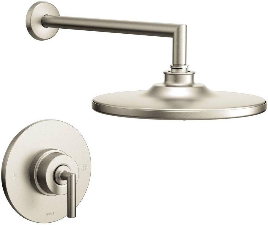 Matte Black Modern Shower Trim Kit with 10-Inch Rainshower D599