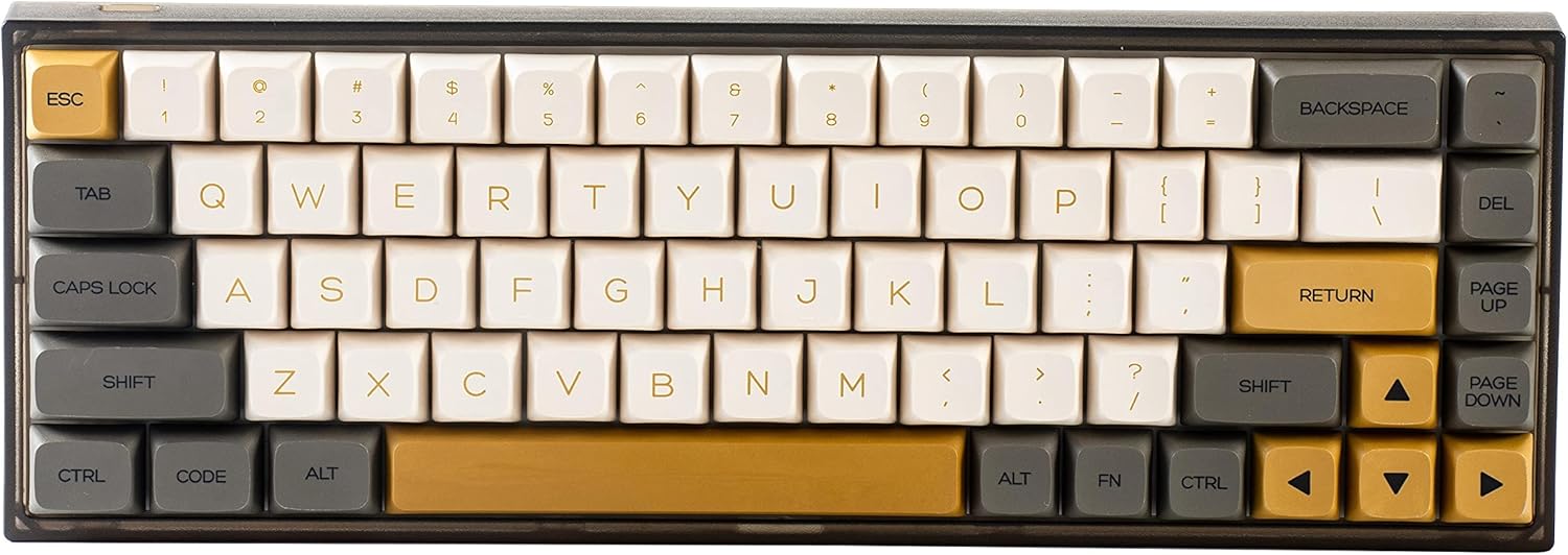 Translucent ABS Mechanical Keyboard 68-Key with Gateron Blue Switch O617822