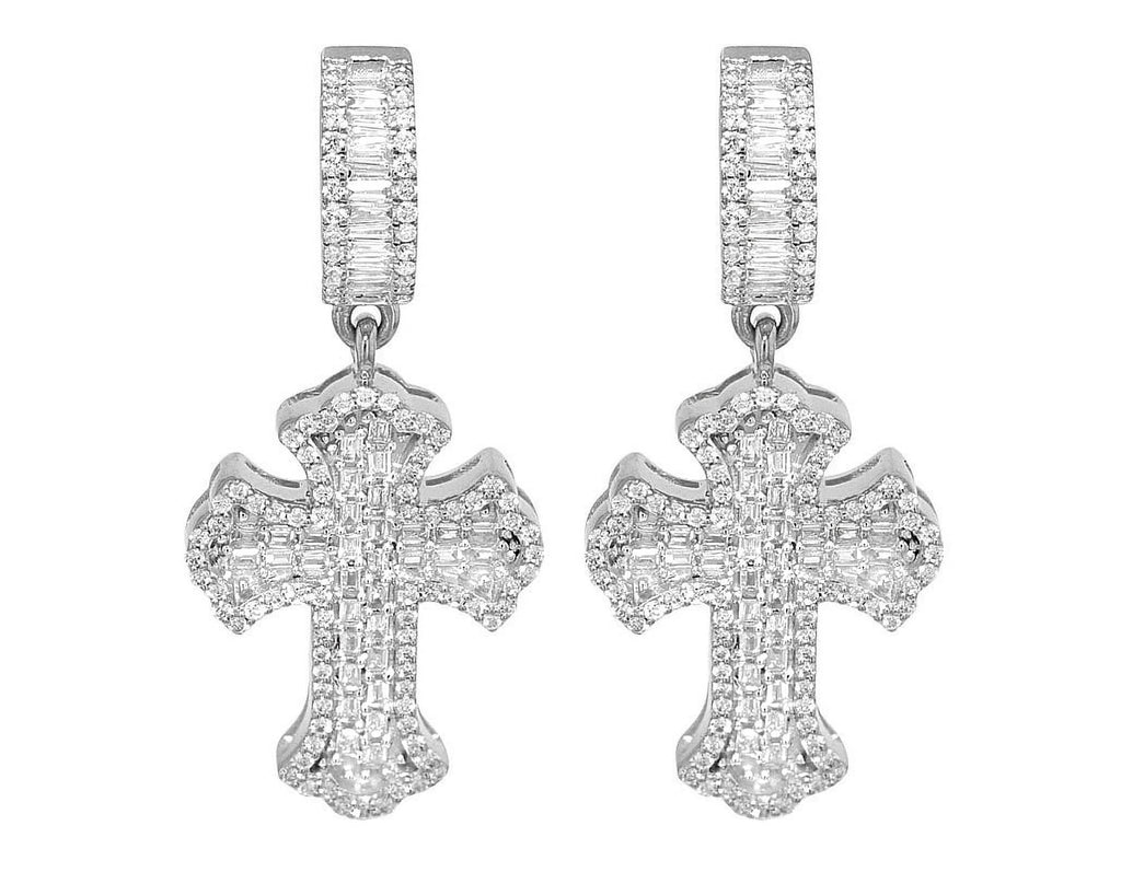 1.20 CT Diamond Dangle Drop Earrings White Gold V26845