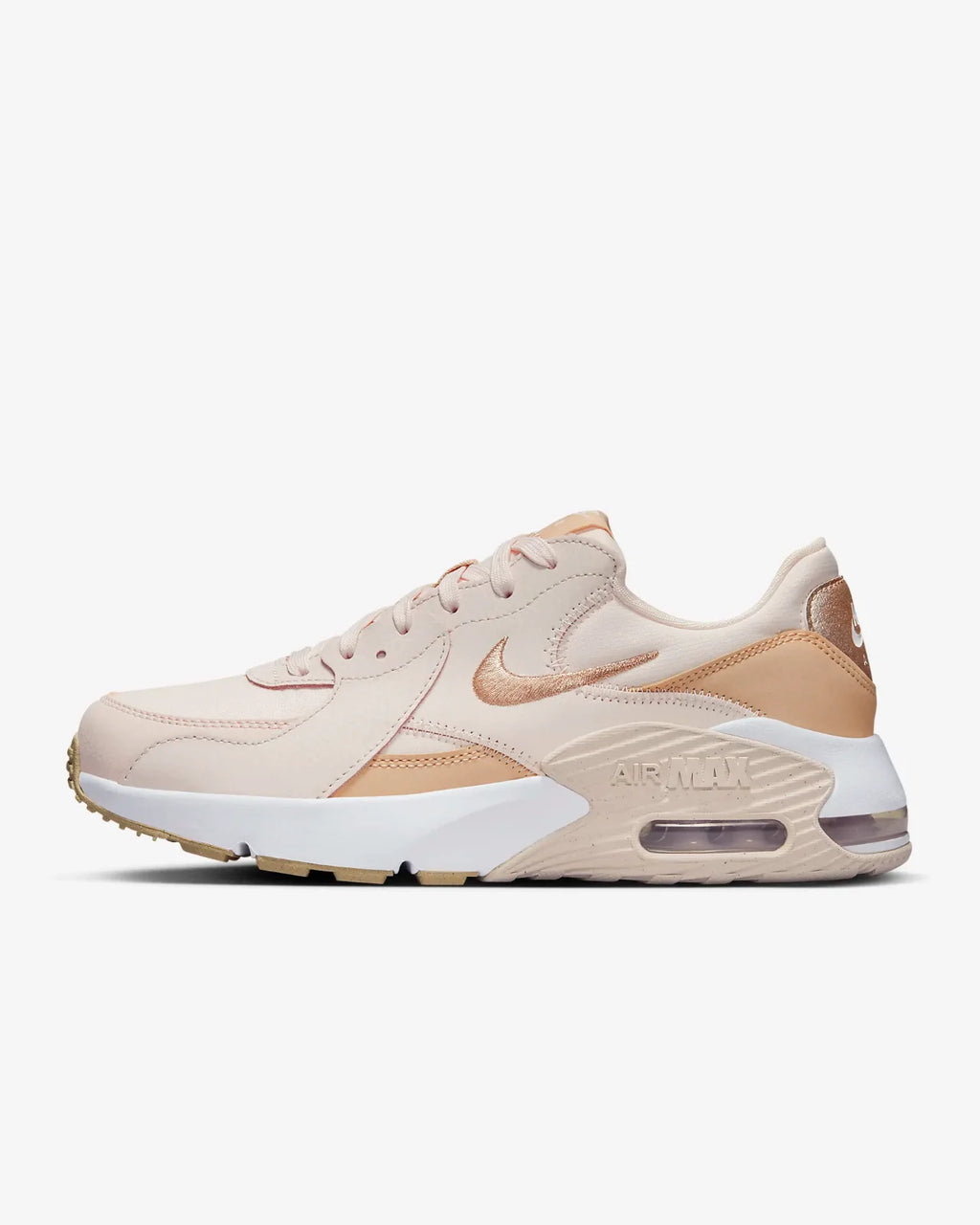 Soft Pink White Leather Running Shoes B655133