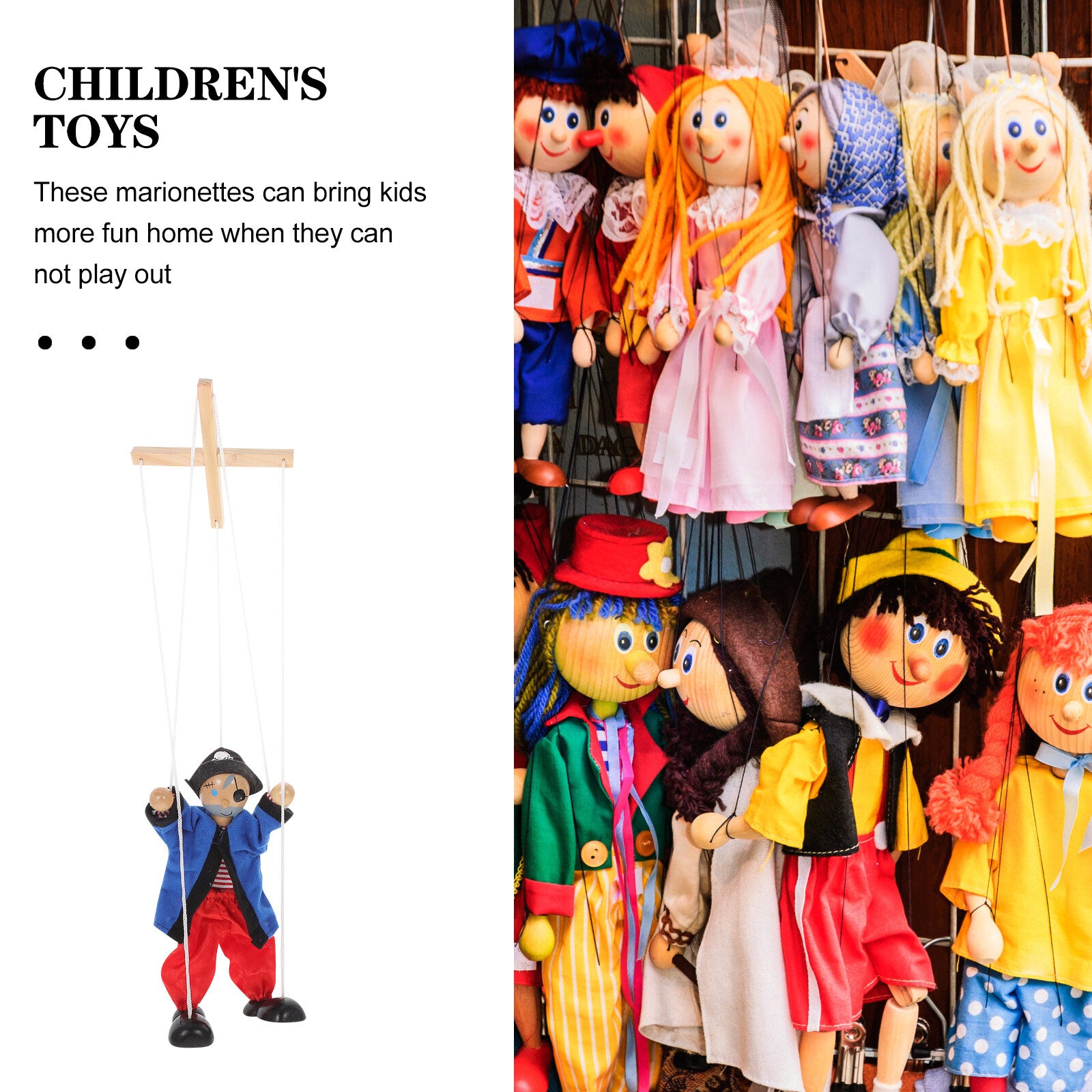 Wooden Pirate Marionette Puppet C782578