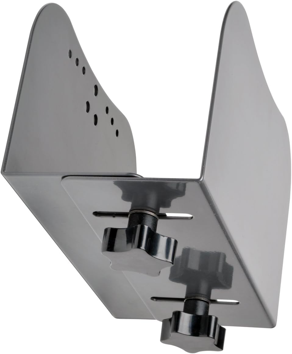 Adjustable Steel Computer Mount for CPU Displays 4-6.25 inches, Wall Mountable, Gray, Pack of 2 M9434