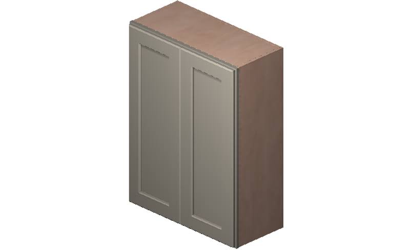 2 Doors 2 Shelves Wall Cabinet High-Density Fiberboard T437281