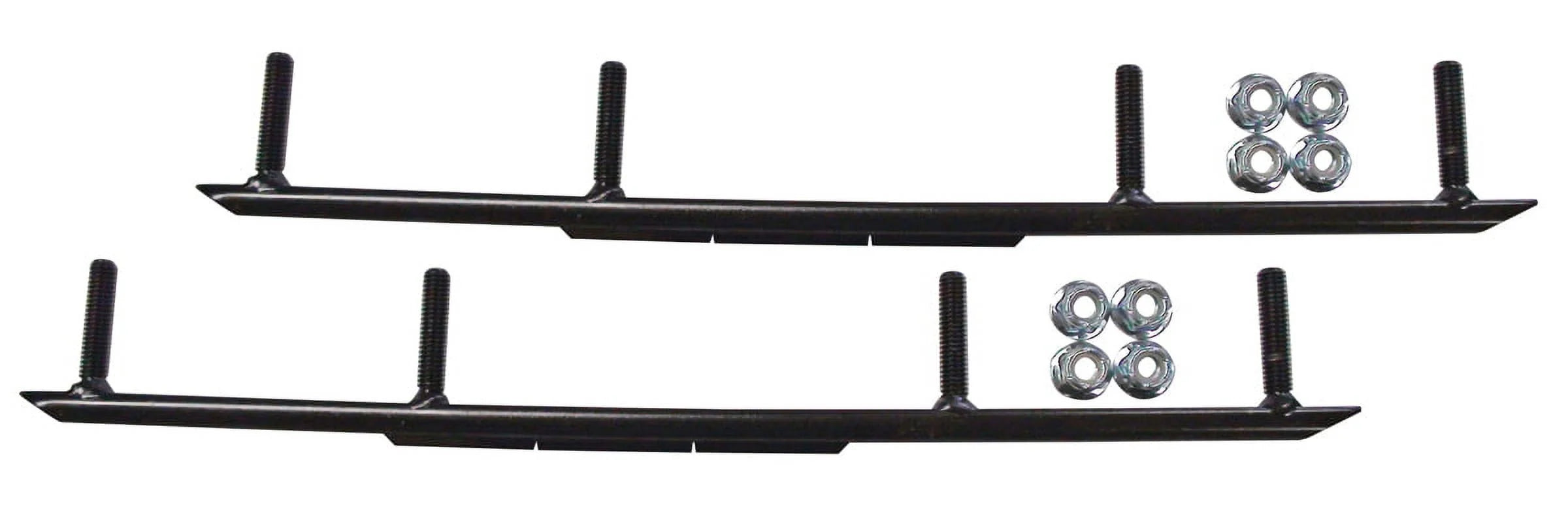 Orange MTX Snowmobile Skis with 6" Round Bars Complete Kit J342080
