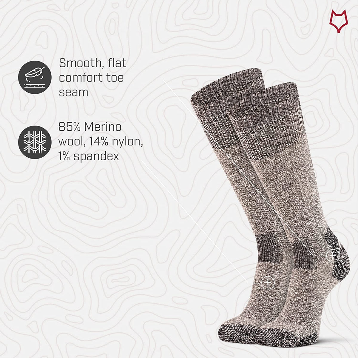 Charcoal Frontier Otc Socks U287764