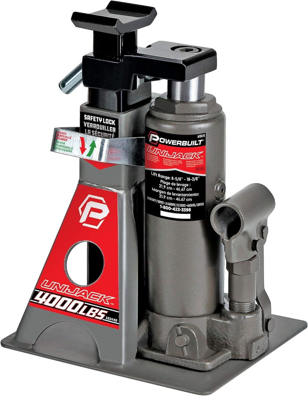 2 Ton Combination Hydraulic Bottle Jack / Jackstand W124