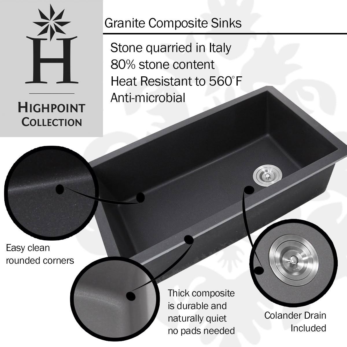 Truffle Granite Composite Topmount Sink U27572