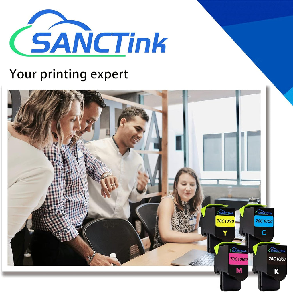 Remanufactured Toner Cartridge Replacement for Lexmark CS725 CX725 CS720 CS720de CS720dte CS725de CS725dte CX725de CX725dte Printer 74C10K0 74C10C0 74C10M0 74C10Y0 (4 Pack) R4390