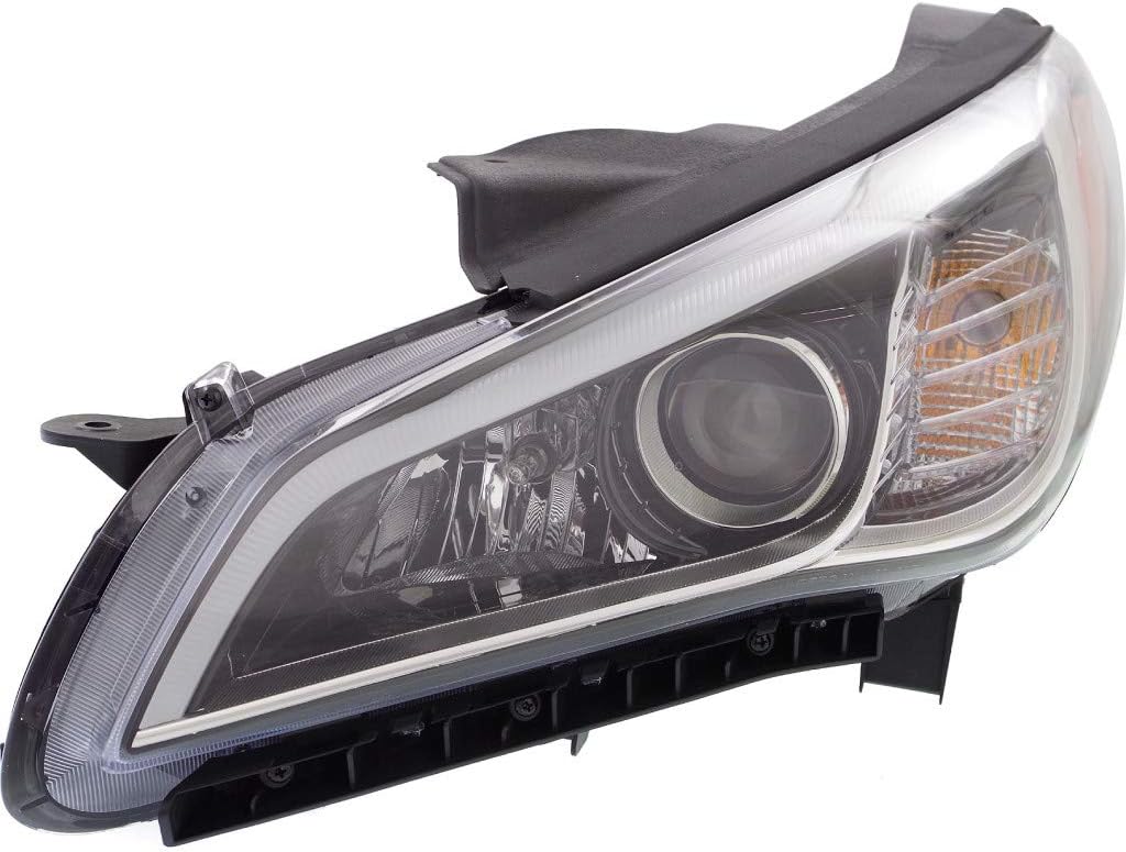 Black Housing Headlight Pair for Hyundai Sonata 2015 2016 2017 D7185