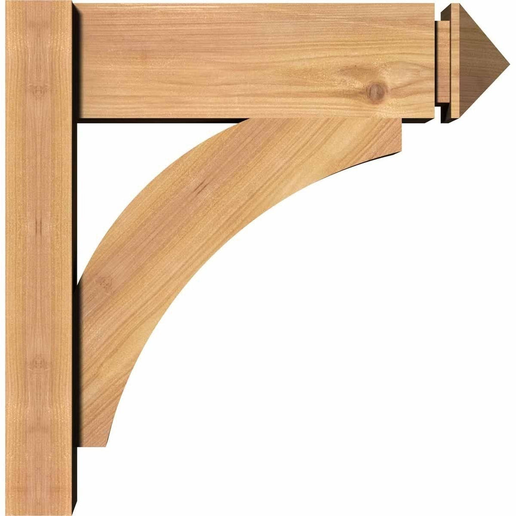 7 1/2x22W x 22x22D x 34x22H Western Red Cedar Arts and Crafts Outlooker P555