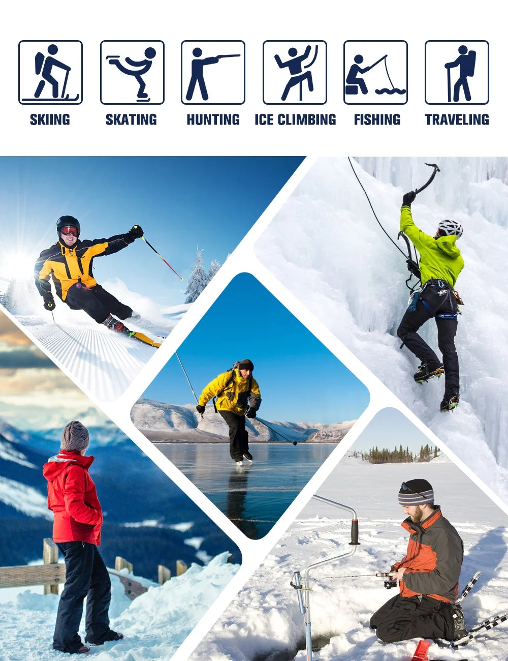 Waterproof Insulated Cargo Ski Pants J1015