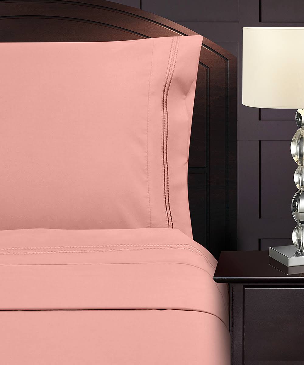 Pink Brushed Microfiber Sheet Set California King Q15863
