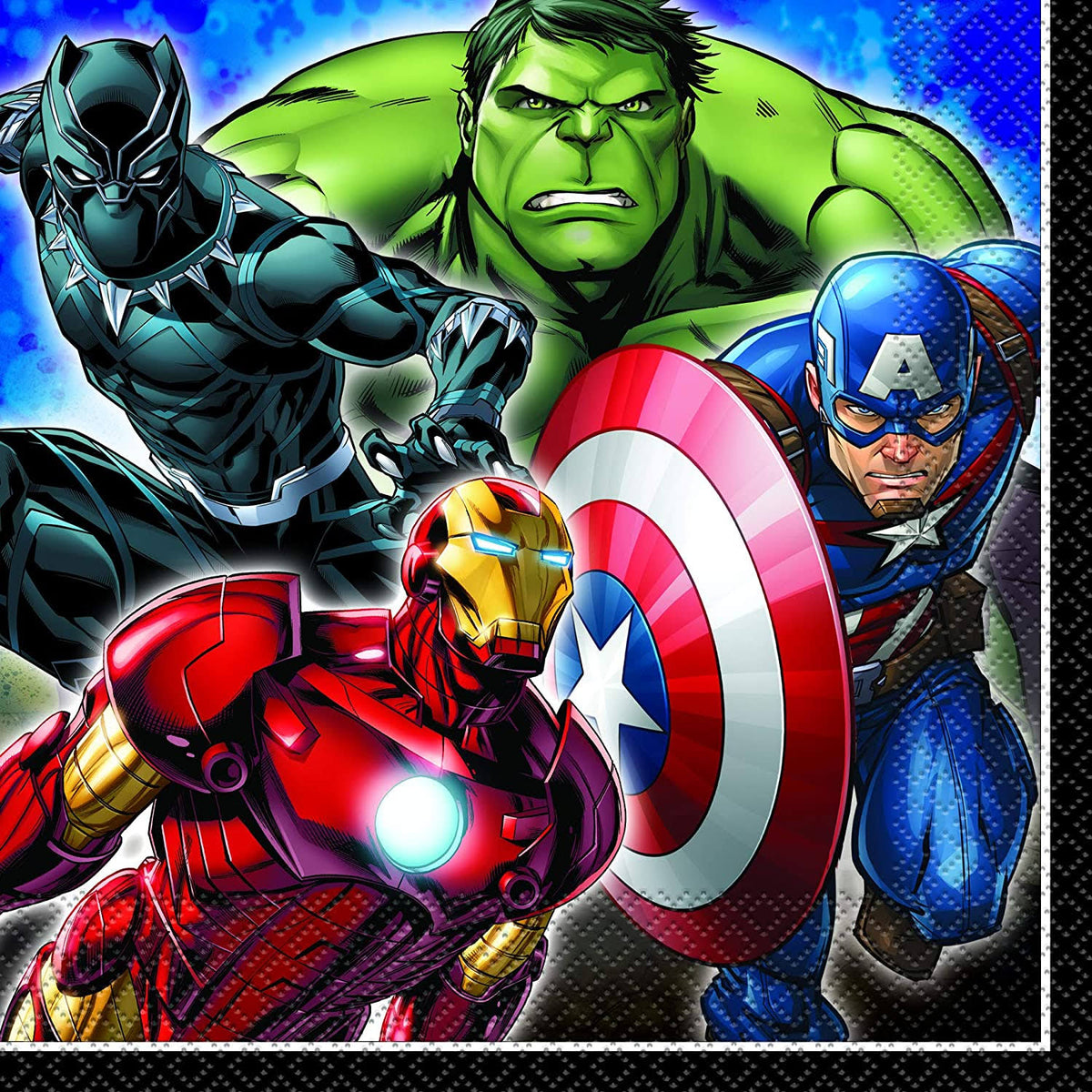 Avengers Birthday Decorations Plates Napkins Cups Table Cover Banner Plastic Cutlery Serves P250621
