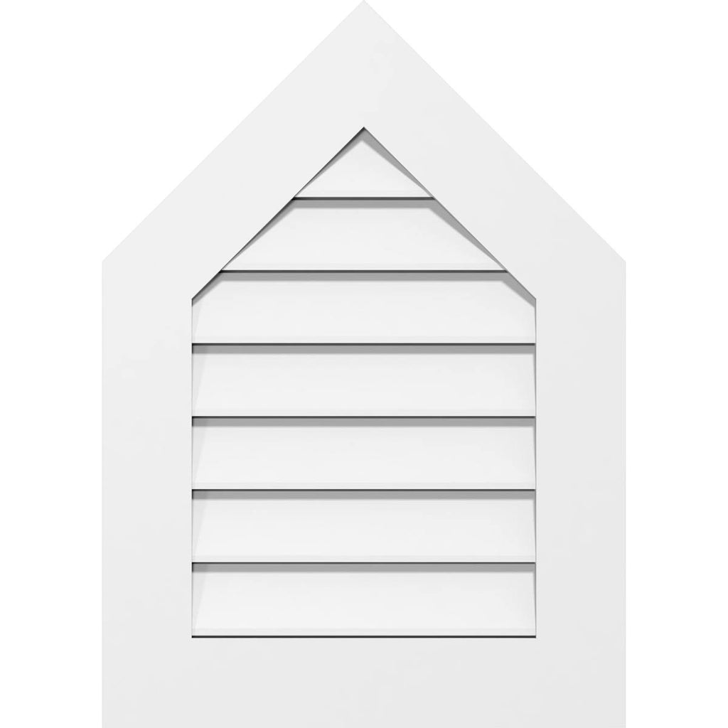 Peaked Top Surface Mount PVC Gable Vent O723304