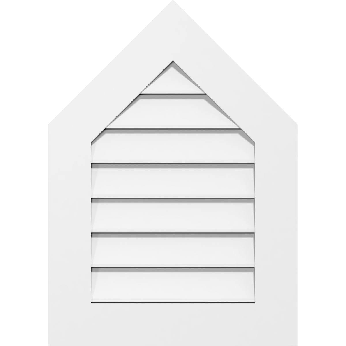 Peaked Top Surface Mount PVC Gable Vent O723304