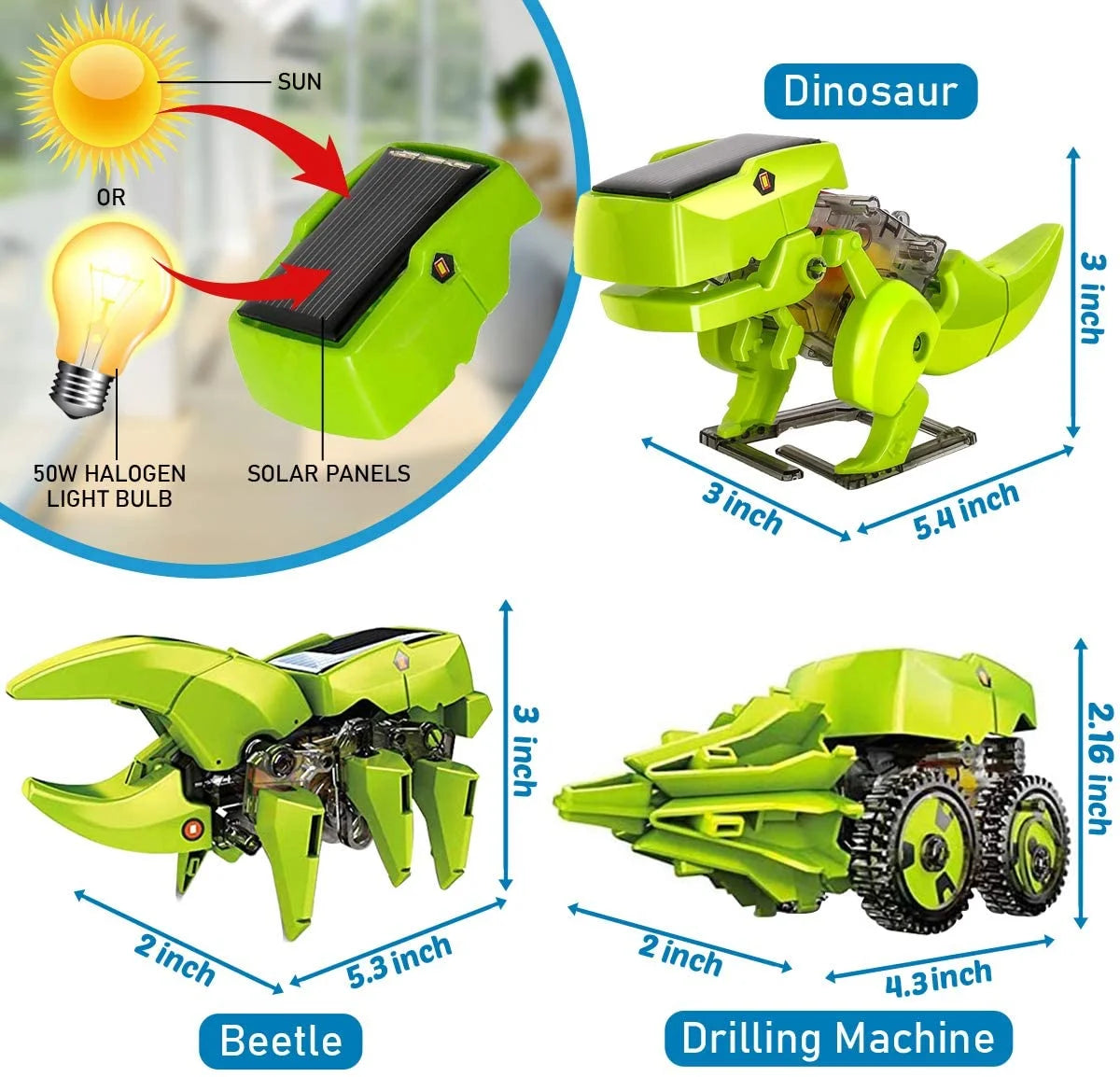 3 in 1 Solar STEM Robot Building Kit for Kids Ages 8 9 10 11 12 U7258