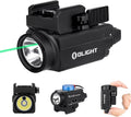 Compact Rail Mount Weaponlight with Green Beam and White LED Combo, Magnetic USB Rechargeable Tactical Flashlight with 1913 or GL Rail, Battery Included (Desert Tan) L76683