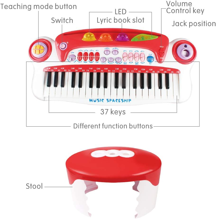37 Keys Musical Toy Keyboard Piano X95447