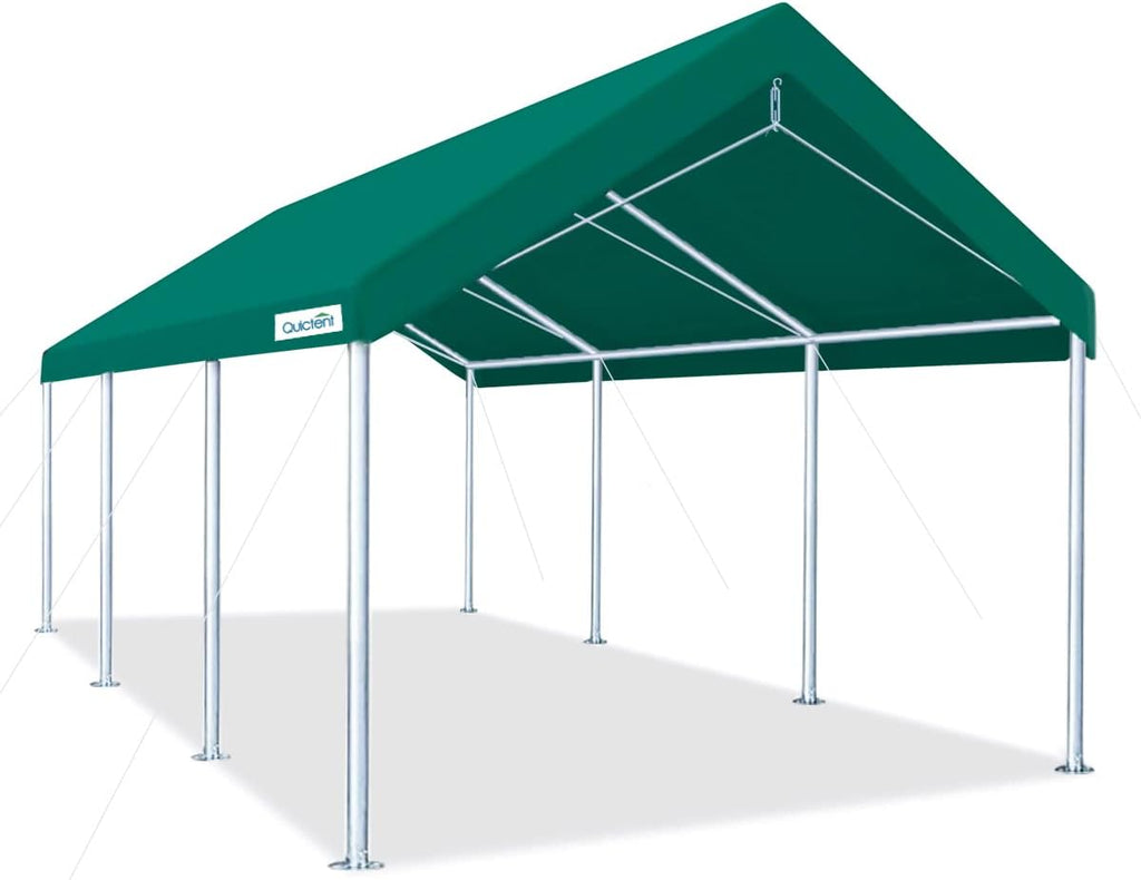 10’x20’ Galvanized Car Canopy Shelter with 4 Reinforced Steel Cables A865294