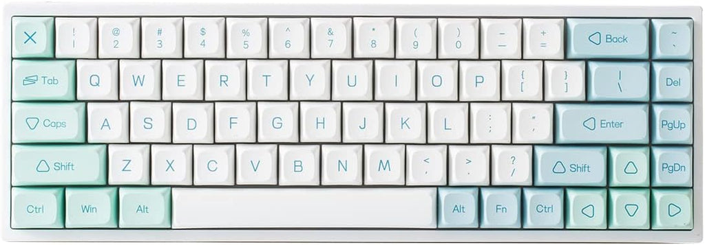 Translucent ABS Mechanical Keyboard 68-Key with Gateron Blue Switch O617822