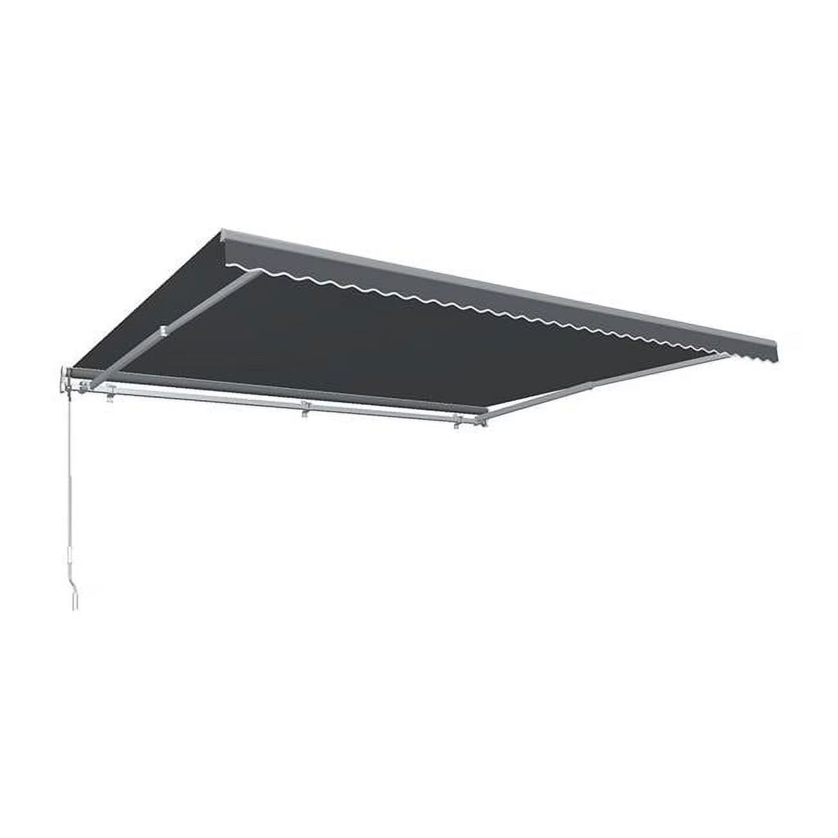 12 ft. Gun Metal Gray Retractable Awning with Remote G493