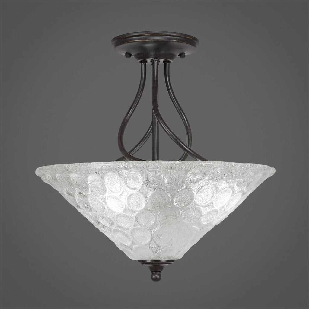 Three Light Semi-Flush Mount Dark F13805