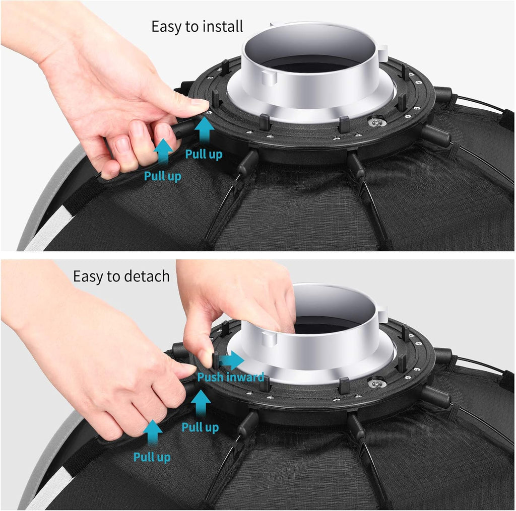 26 Inches Foldable Octagonal Softbox with Bowens Mount Speedring, Carrying Case O54407