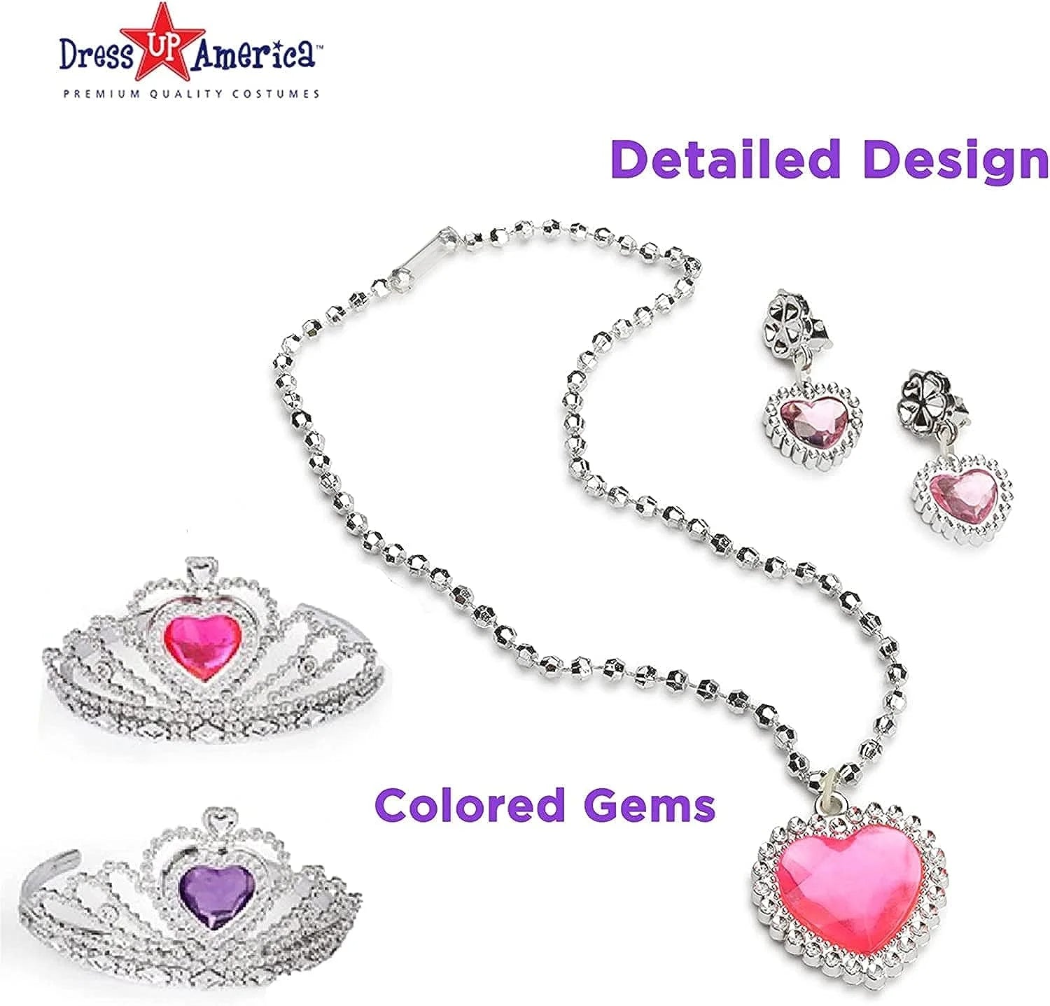 Princess Dress Up Set with Shoes, Crown & Jewelry S588