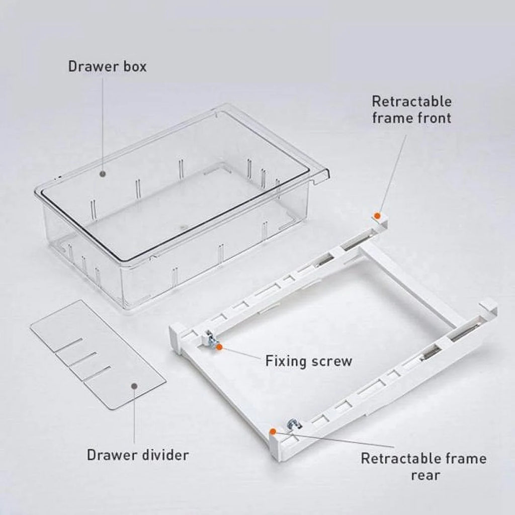 Fridge Drawer Organizer with Handle Storage Box G237
